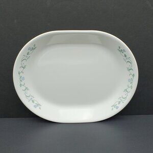 Corelle Country Cottage Platter White Oval Serving Plate Lavender Flowers Hearts